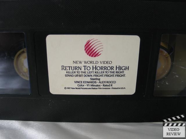 Return to Horror High VHS Vince Edwards, Alex Rocco  