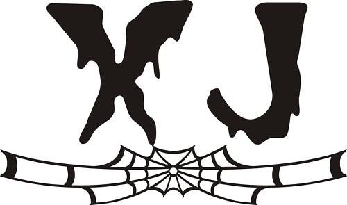 Jeep XJ Cherokee Stickers Decals Spider Web Design  