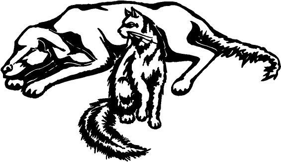 Dog & Cat Vinyl Decal Car Cycle Truck Window Sticker  