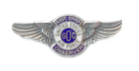 USAF Assistant Chief Air Raid Warning Observer Wing  