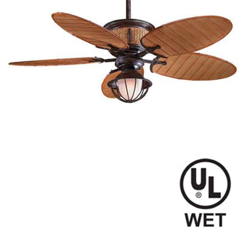 Minka Aire F580 VR/BB SHANGRI LA 52 TROPICAL BAMBOO OUTDOOR CEILING 