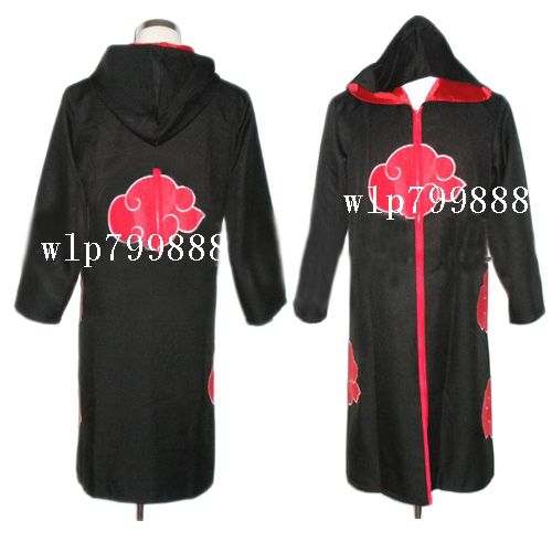 Cosplay Costume from Naruto,Akatsuki Cloak  