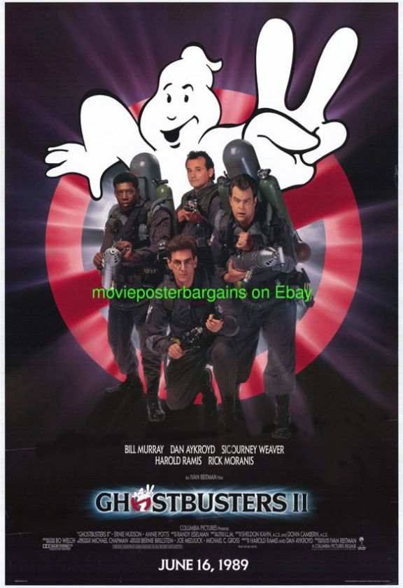 GHOSTBUSTERS 2 MOVIE POSTER ORIGINAL + SCOOBY DOO BONUS  