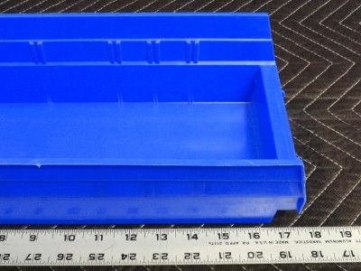 Lot of 6 Akro Mils 30 138 Blue Plastic Storage Bins R51  