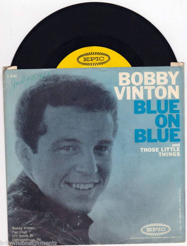 BOBBY VINTON RECORD ALBUMS BLUE ON BLUE / BLUE VELVET  