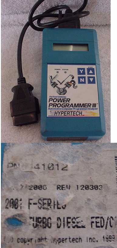 Hypertech Power Programmer III POWERSTROKE FORD 7.3L 99 2003 Model 