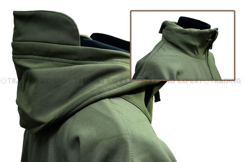 TAD Green Waterproof Zipper Windbreaker Fleece Jacket 01575  