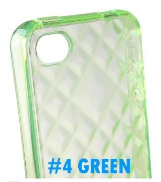   Rubber Gel Skin Case for Verizon AT&T Sprint iPhone 4 4G 4S 4GS  