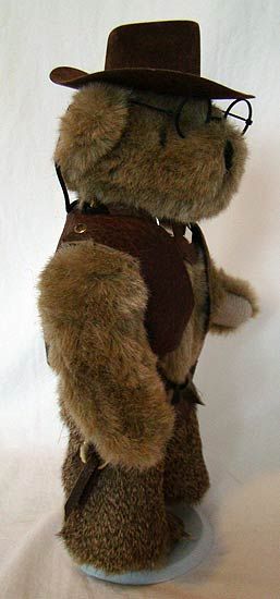 Teddy Roosevelt Cowboy Plush Bear Real Leather Chaps  