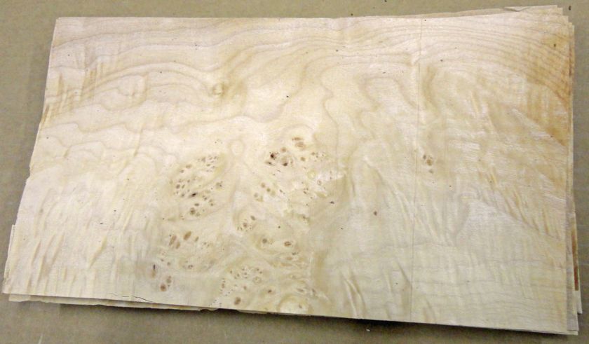   Cluster Burl wood veneer 5 x 8 with no backing (raw veneer)  