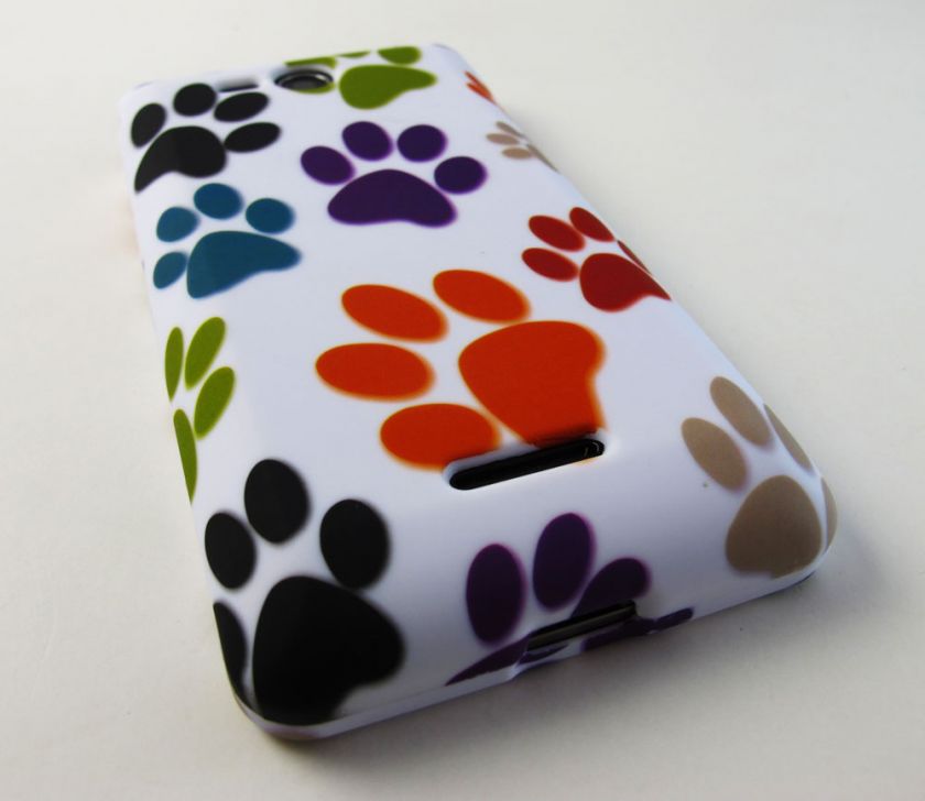 BIZARRE PUPPY PAWS HARD SHELL SNAP ON CASE COVER LG LUCID 4G VS840 