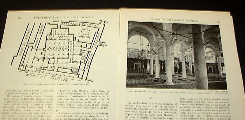 Vecchio Articolo MOSCHEA CARAMANLI TRIPOLI 1934 Libia  