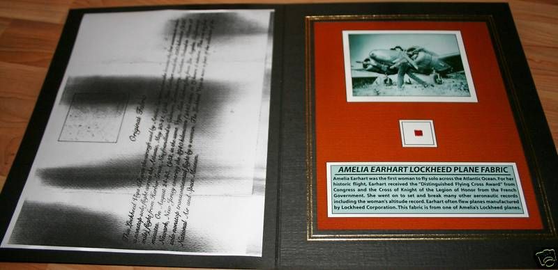 Amelia Earhart Original Lockeed Plane Fabric  