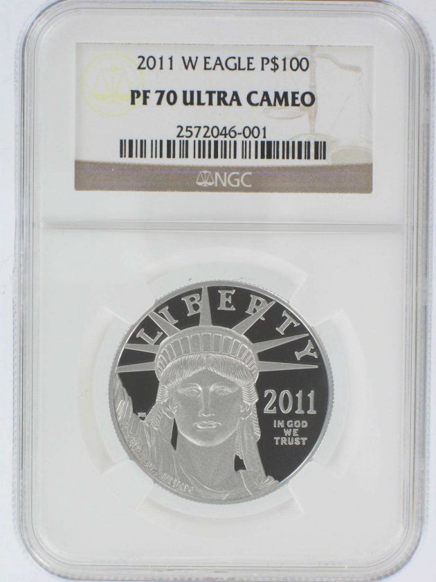 2011 W Platinum Eagle $100 Coin Proof NGC PF 70 UC  AUCTION 