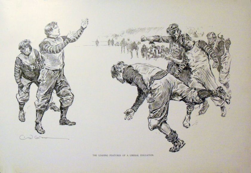 Sports Charles Dana Gibson 1904 Signed Illustrations  