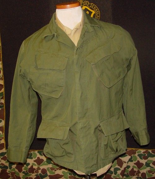 1969 VIETNAM TROPICAL SLANT POCKET SHIRT W/R RIP STOP  