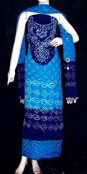   JAIPURI SALWAR KAMEEZ SUIT MATERIAL with MIRROR WORK LADIES DEN  