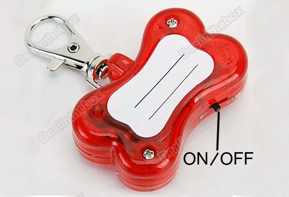 LED Flash Blink Light Pet Dog Cat Safety Tag Collar Red  