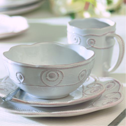 American Atelier Bianca Braid 16 Pc Dinnerware Set NEW  