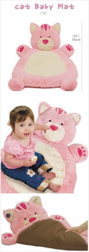 Bestever Baby Mat Pink Cat Rug Cushion Pillow  