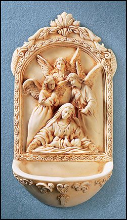 HW FONT ANGELS AT MANGER 4/PK