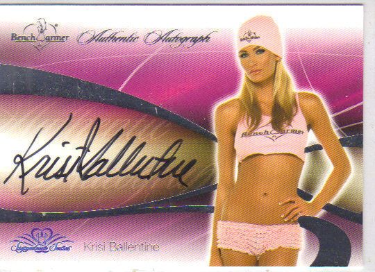 2008 Benchwarmer Auto Autograph Model KRISI BALLENTINE  