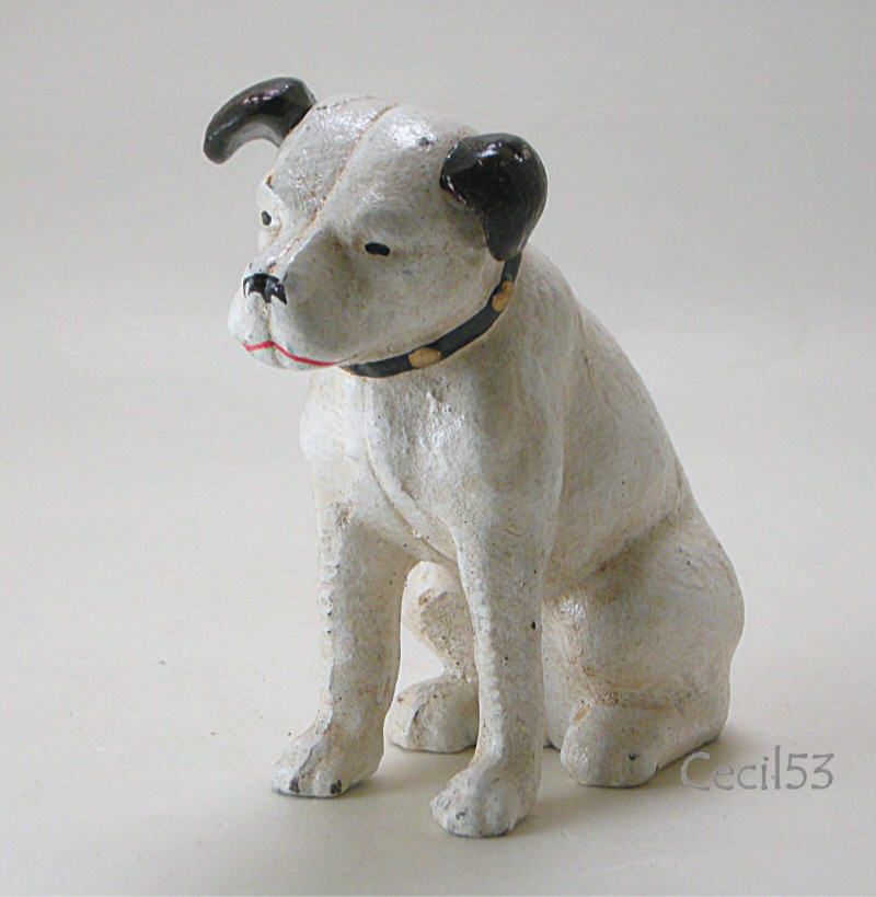 RCA NIPPER DOG CAST IRON BANK  