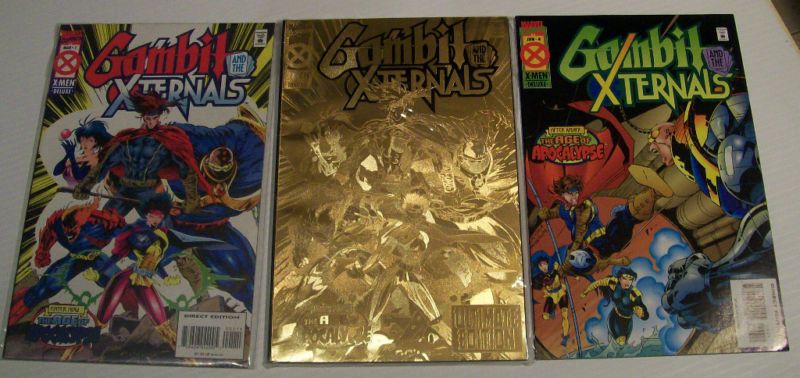 THREE (3) MARVEL COMICS, GAMBIT EXTERNALS, VF+  