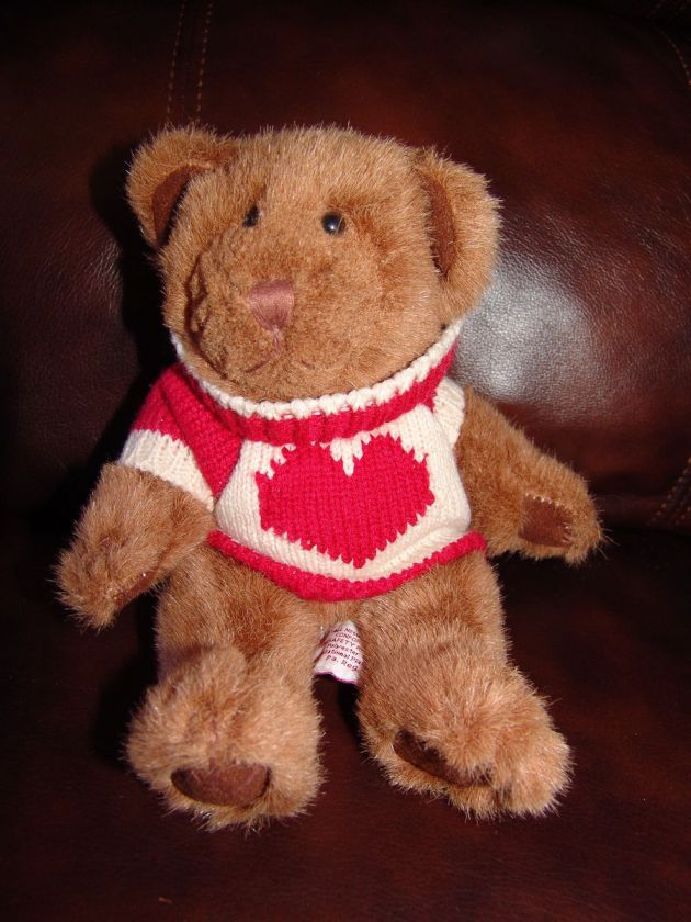 Russ Berrie and Company Heartwarmer Bears Plush Doll w/ Valentine 