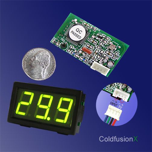 DC 99.9A Mini Green LED Digital Current Amp Meter  