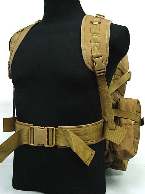 SWAT Tactical Molle Assault Backpack Bag Coyote Brown  