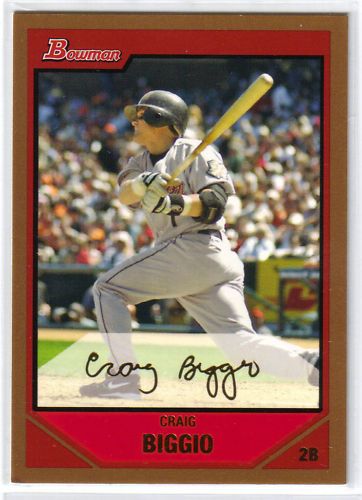 CRAIG BIGGIO 2007 Bowman Gold 33  