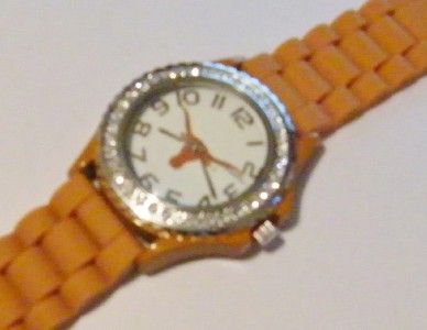 New Texas Longhorns Team Watch Rhinestone Gel Band Official Licensed 