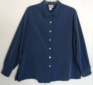 COLDWATER CREEK SIZE (2X) SLATE BLUE TOP SHIRT  