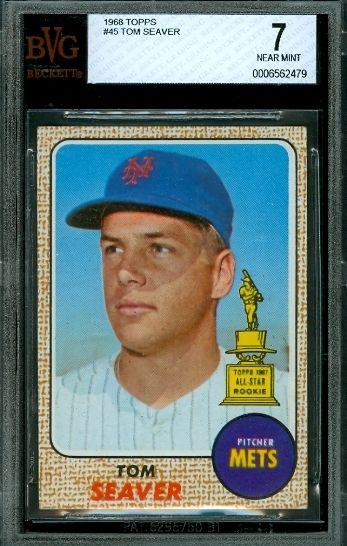 1968 Topps #45   Tom Seaver   BVG 7    New York Mets HoF  