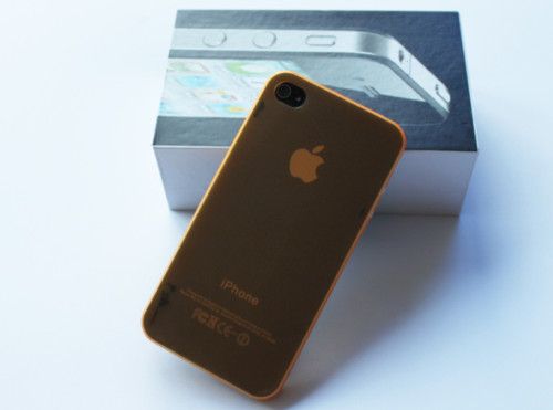 3mm Super Clear & Thin iPhone 4 4G yellow Bumper Case  