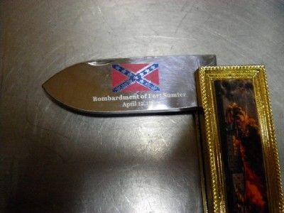 COLLECTORS POCKET KNIFE CIVIL WAR BATTLE OF FORT SUMTER  