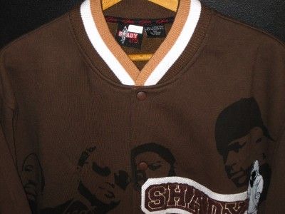 BROWN SLIM SHADY EMINEM TRACK JACKET COAT JERSEY MEN XL  