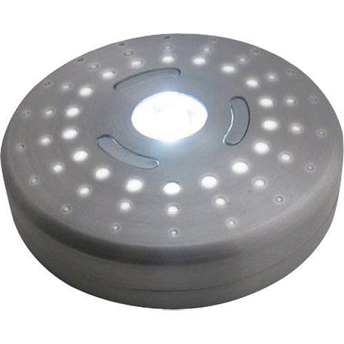   led silver metal finish 1 watt led spot puck light brushed metal super