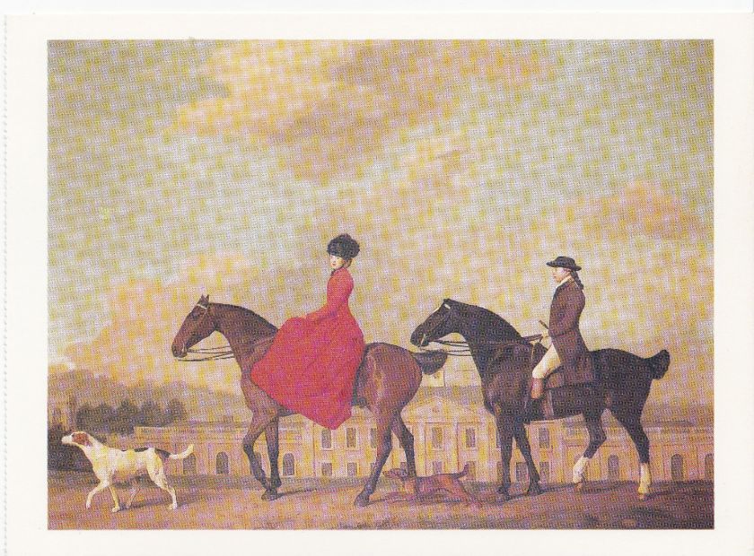 ARTIST GEORGE STUBBS HORSE POSTCARD   SOPHIA MASTERS RIDING SIDESADDLE 