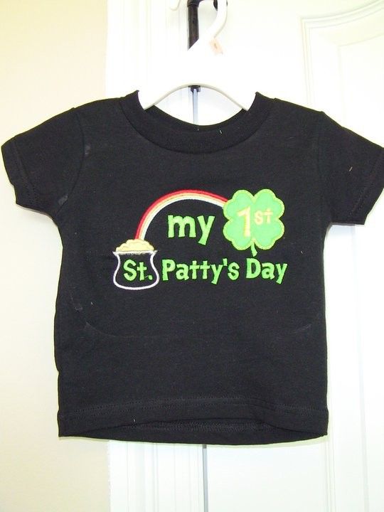 My 1st St Pattys Day Appliqued T Shirt  