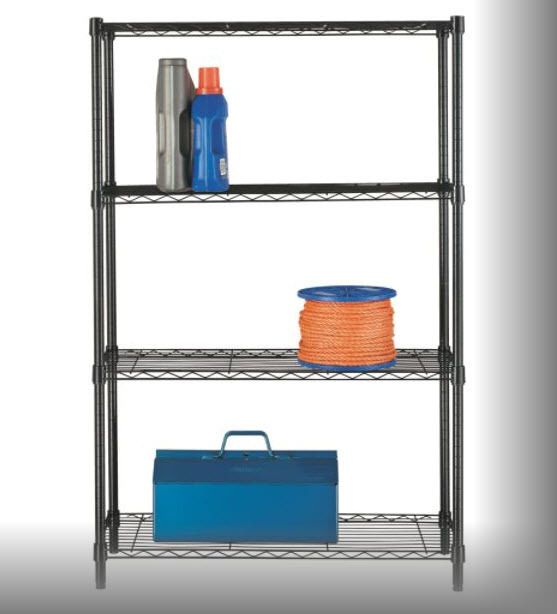 NEW 4 TIER WIRE METAL SHELVING STORAGE SHELF RESTAURANT  