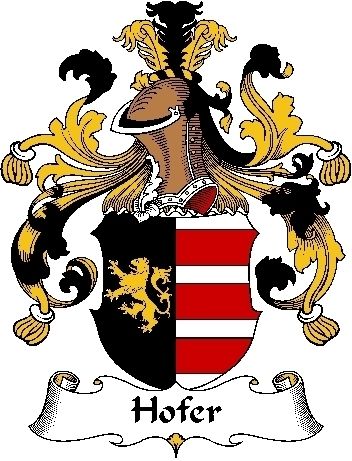 Family Crest 6 Decal  German  Hofer  