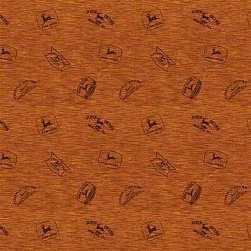 JOHN DEERE FABRIC TRACTOR FABRIC RUST HOMESPUN BY FQS  