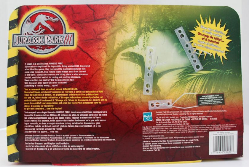 Jurassic Park 3 Stalking Electronic Raptor MIB RARE   