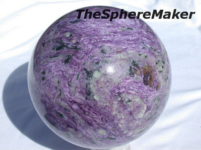 Siaz CHAROITE SPHERE PURPLE GEMSTONE BALL RUSSIA 5.4D 137 mm  