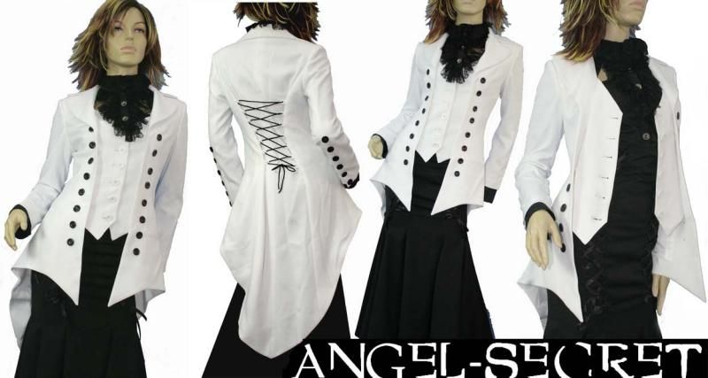 CJ6,CORSET LONG COAT VICTORIAN GOTHIC LOLITA  