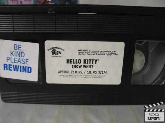 Hello Kitty   Snow White VHS 012232757430  