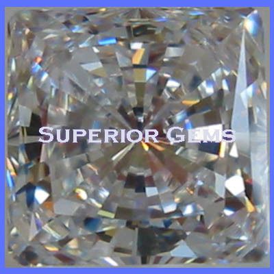 08 CT PRINCESS CUT SIMULATED DIAMOND   WORLDS FINEST GEMS AT 