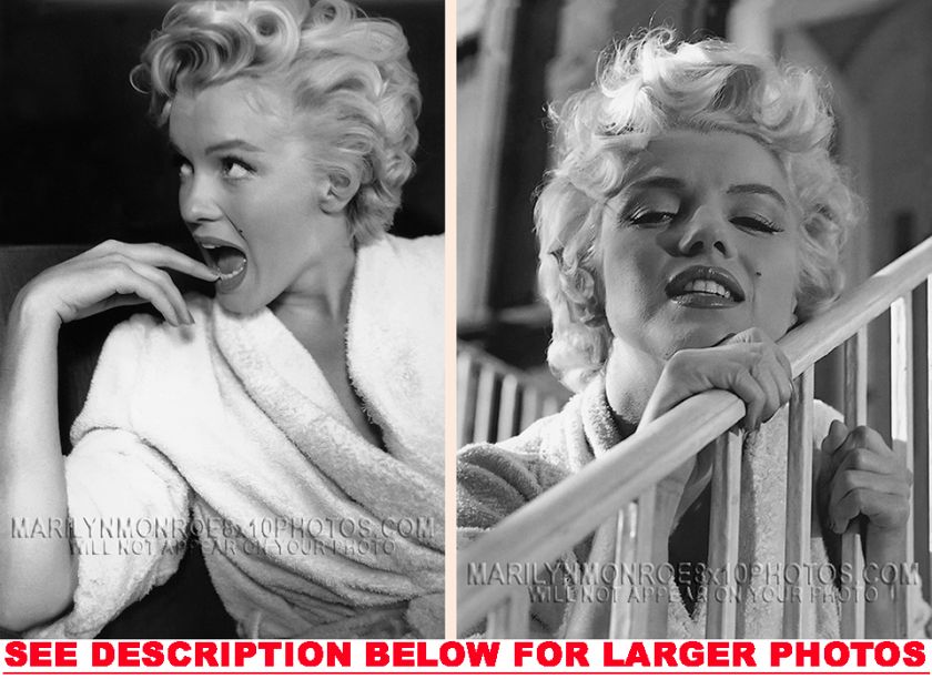 MARILYN MONROE 7 YEAR ITCH PRESHOOT 2xRARE8x10 PHOTOS  